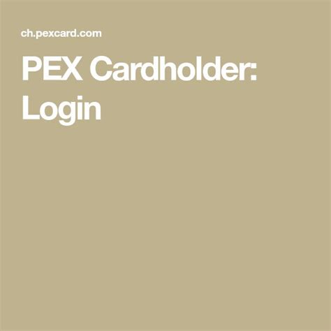pex card holder sign in.
